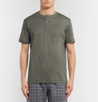 Zimmerli - Cotton Henley T-Shirt - Men - Green