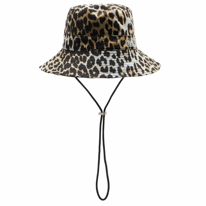 Photo: GANNI Women's Fisherman Bucket Hat in Leopard