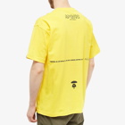 Men's AAPE x Bruce Lee By A Bathing Ape T-Shirt in Yellow