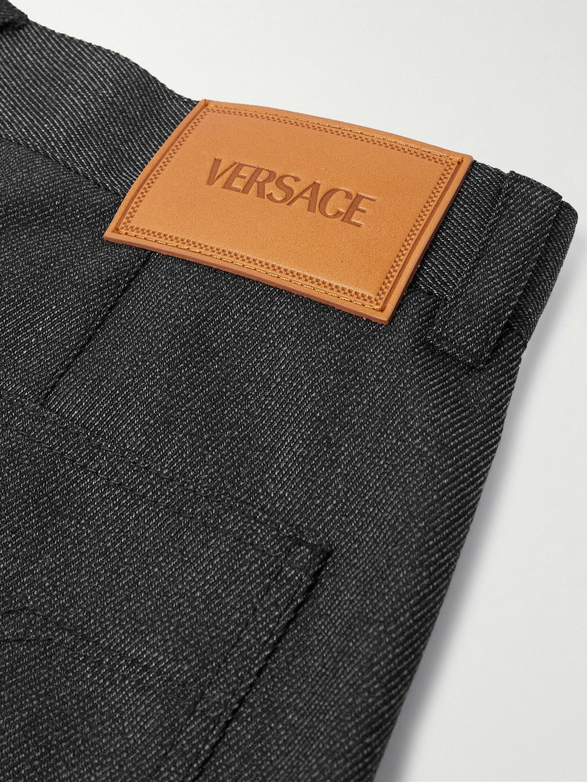 Versace - Straight-Leg Wool-Mouliné Trouser - Gray