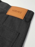 Versace - Straight-Leg Wool-Mouliné Trouser - Gray