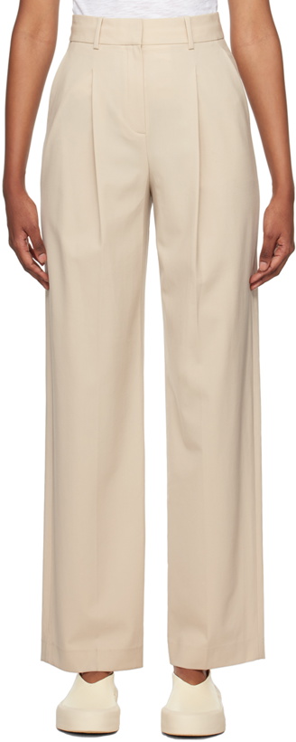 Photo: Theory Beige Pleated Trousers