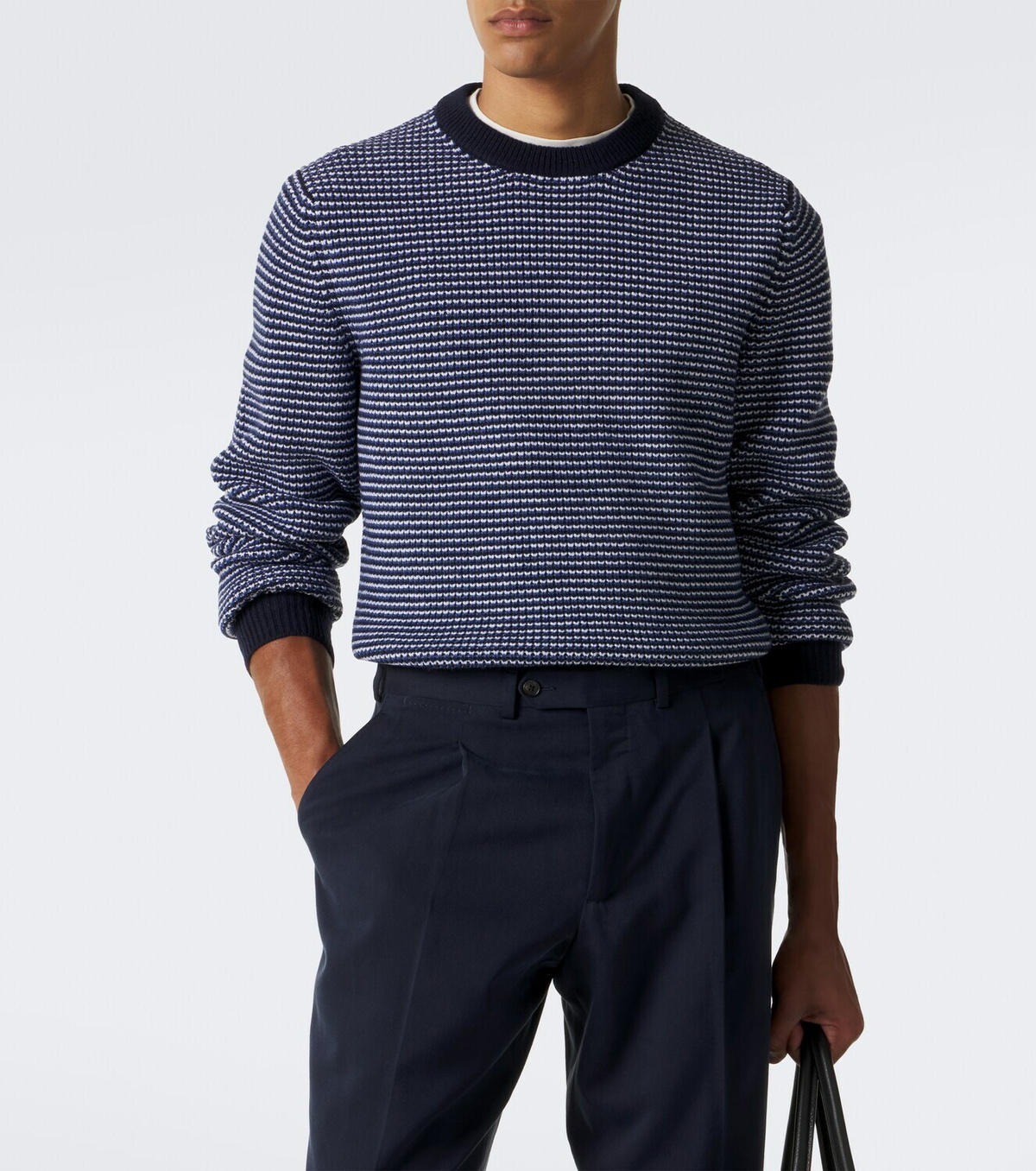 Lardini Striped wool and cashmere sweater