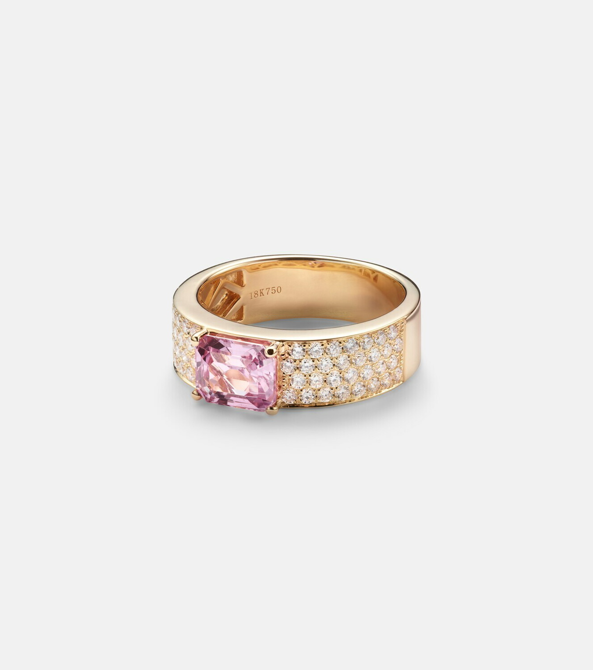 Anita Ko 18kt gold ring with sapphire and diamonds