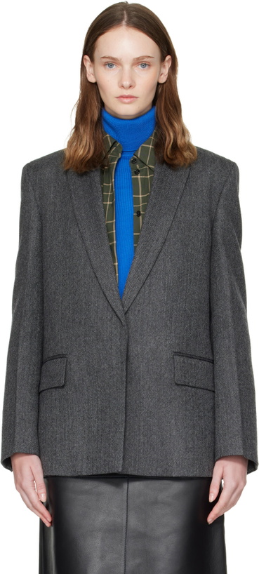 Photo: TOTEME Gray Herringbone Blazer