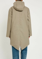 Rains Nome Quilted Rubberised Parka Coat Sage