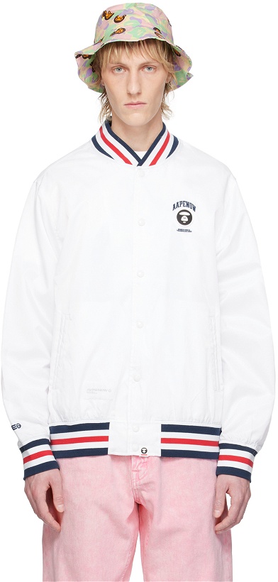 Photo: AAPE by A Bathing Ape White Lightweight Jacket