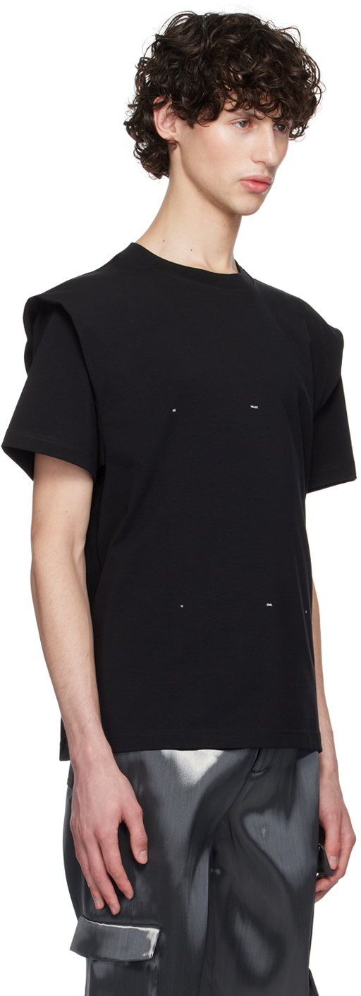 heliot emil 25ss ブラック長袖カットソー HELIOT EMIL Black Evolute Long Sleeve T-shirt Heliot Emil