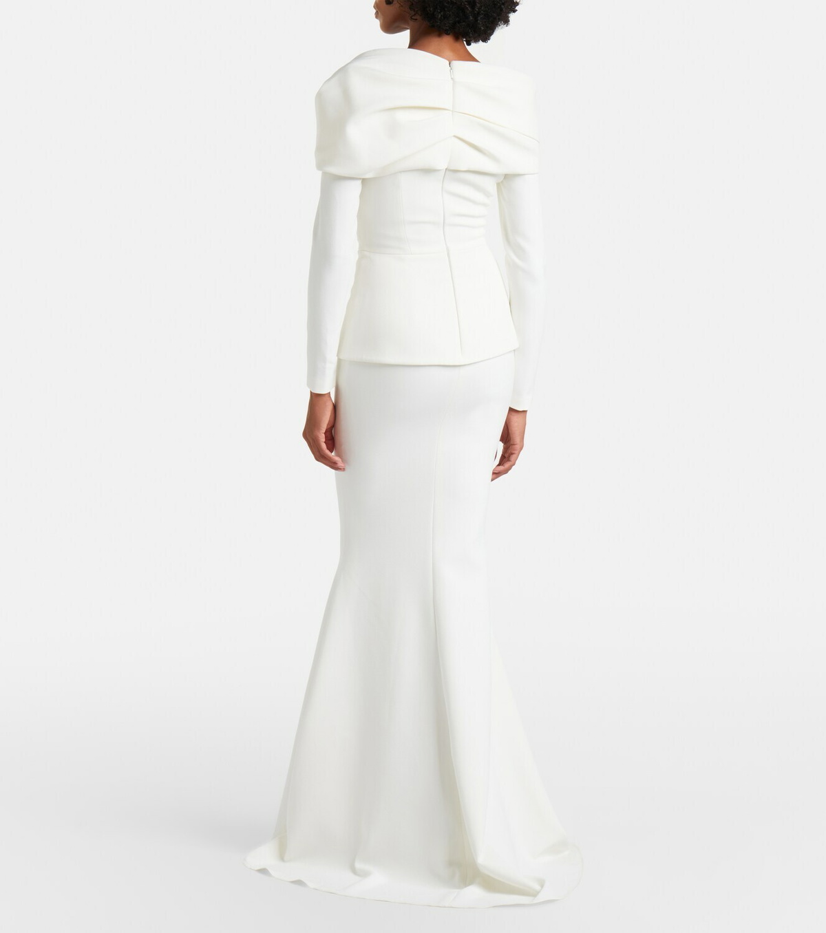 Safiyaa Millie draped crêpe gown