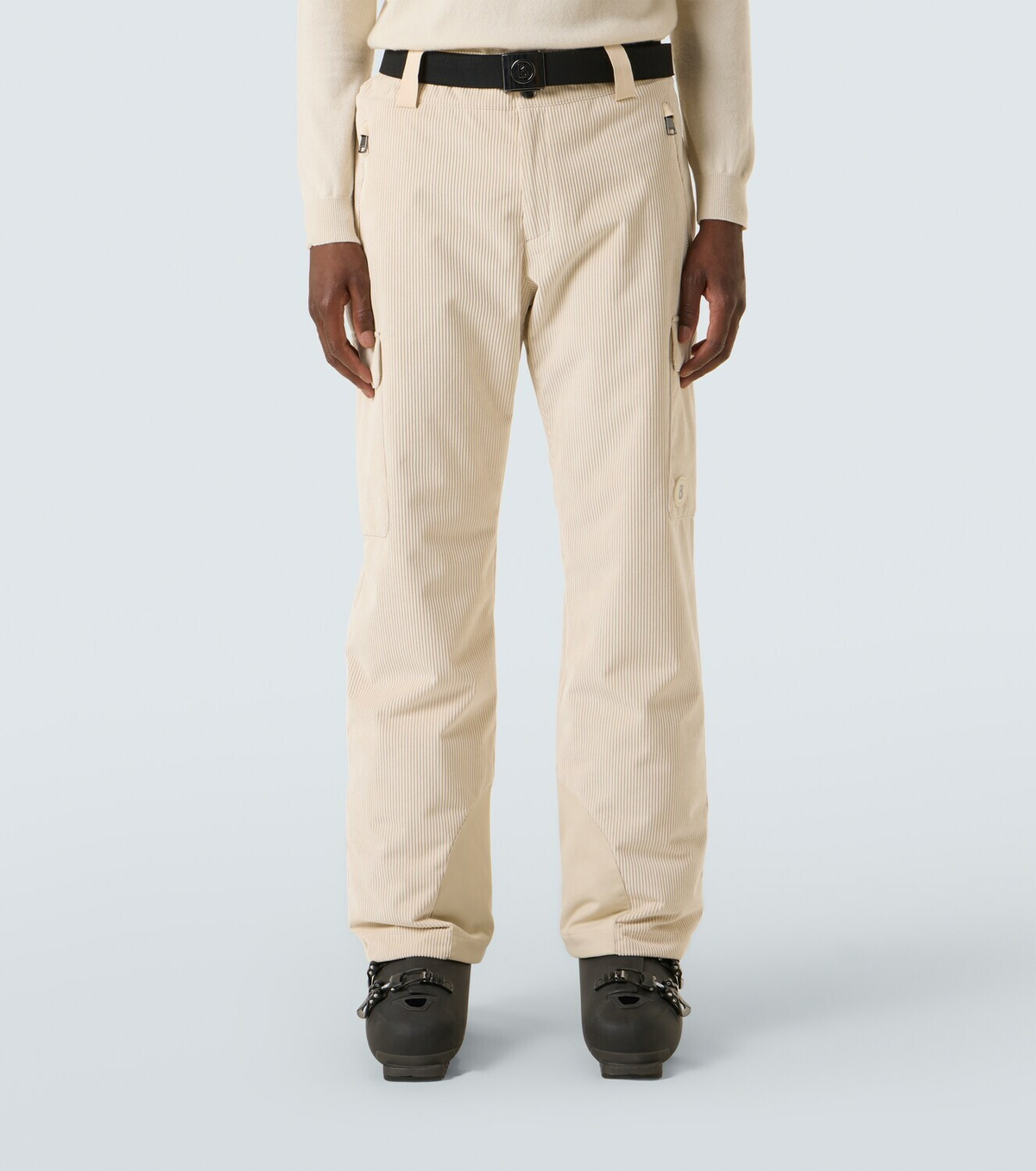 Bogner Corbin belted ribbed-knit ski pants