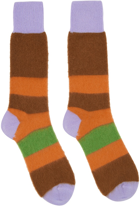 Photo: ZEGNA x The Elder Statesman Multicolor Striped Socks