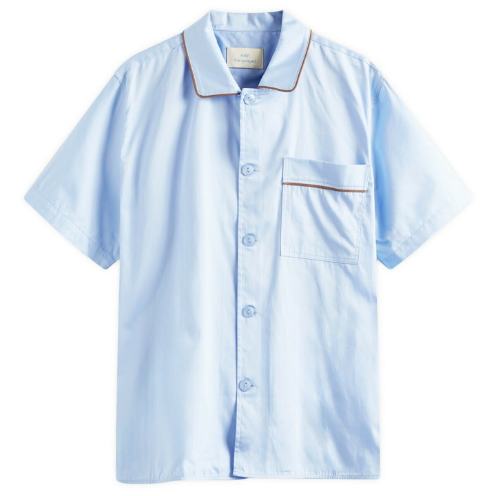 Photo: HAY Outline Short Pyjama Shirt in Soft Blue