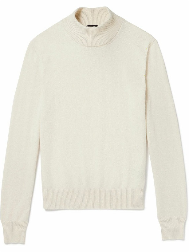 Photo: TOM FORD - Cashmere Mock-Neck Sweater - White