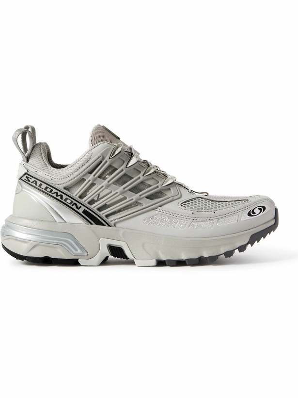 Photo: Salomon - ACS Pro Rubber-Trimmed Mesh Sneakers - Gray