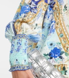 Camilla Embellished floral silk crêpe blouse