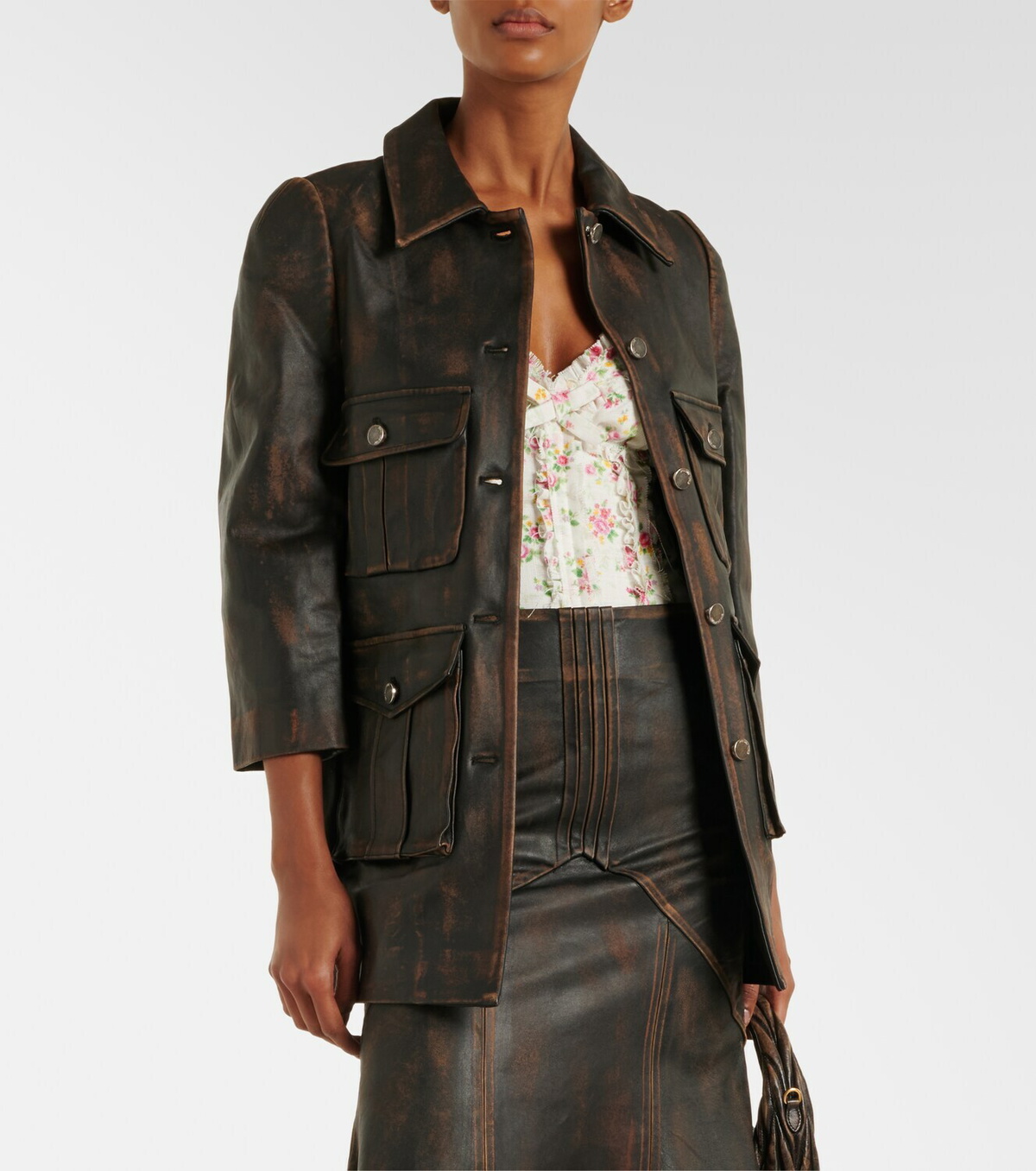 Shushu/Tong Floral bodysuit