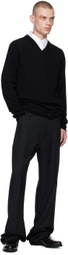 Random Identities Black Belted Sweater