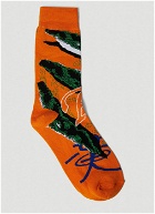 Congee Dress Socks in Orange