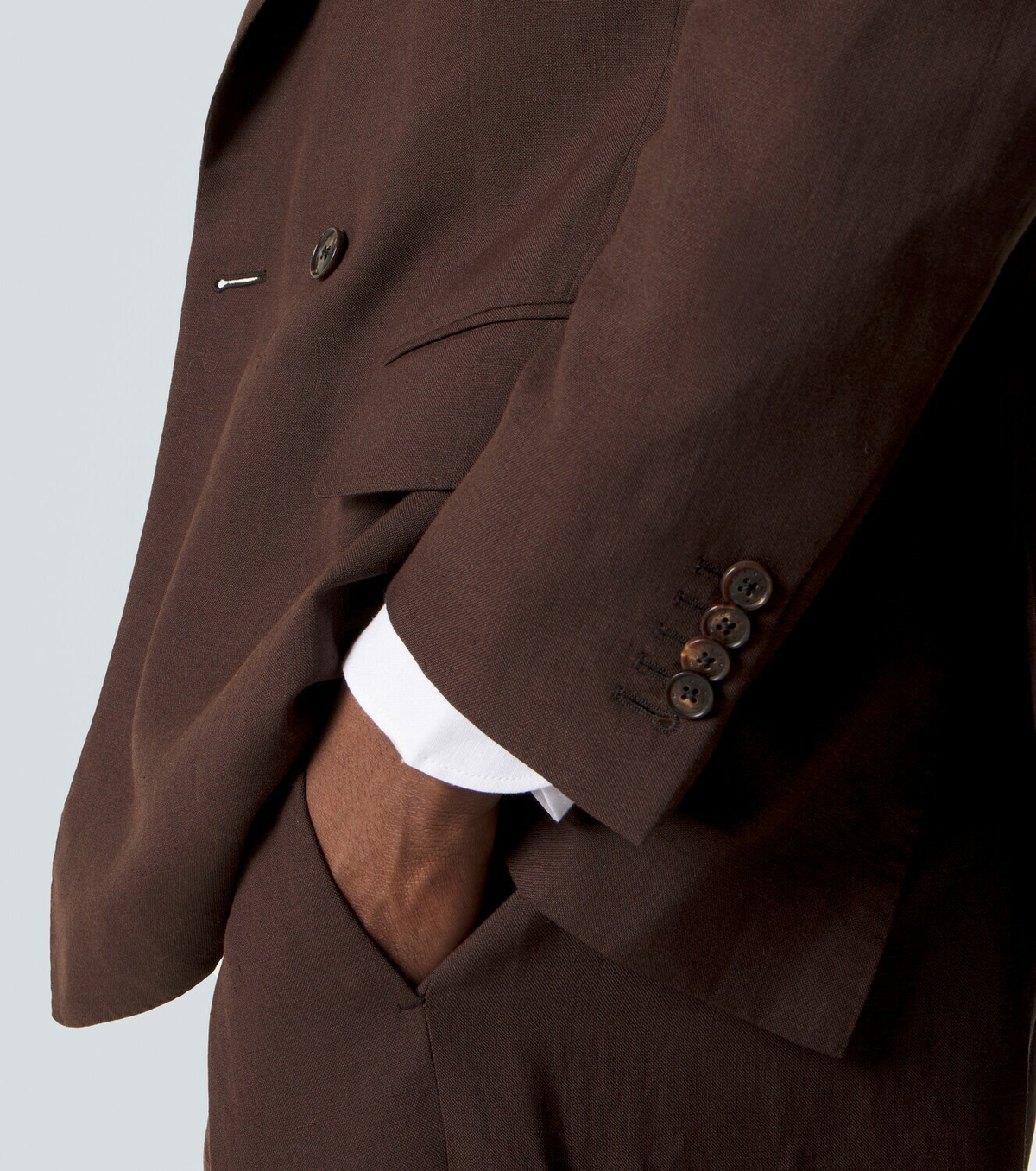 Umit Benan Richard linen and wool suit jacket