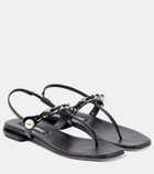 Miu Miu Patent leather thong sandals