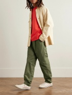 OrSlow - New Yorker Straight-Leg Cotton-Ripstop Drawstring Trousers - Green