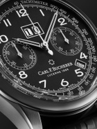 Carl F. Bucherer - Heritage BiCompax Annual Automatic 41mm Stainless Steel and Rubber Watch, Ref. No. 00.10803.12.32.01