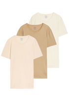 Polo Ralph Lauren Logo-embroidered Cotton T-shirt set of Three Cream