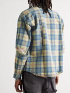 Visvim - Distressed Checked Cotton and Linen-Blend Flannel Shirt - Multi