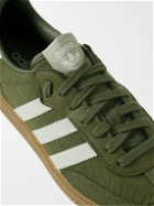 adidas Originals - Samba OG Leather-Trimmed Crinkled-Shell Sneakers - Green
