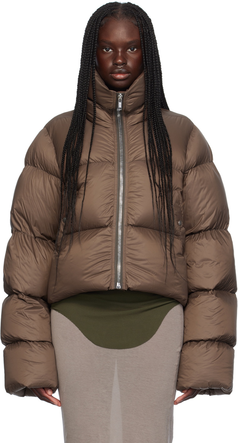 【Rick Owens】ブラウン Porterville Naska ダウンジャケット Rick Owens Brown Porterville Naska Down Jacket Rick Owens