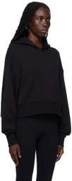 Fax Copy Express Black Cropped Hoodie