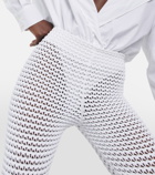 Alaïa Waffle-knit flared pants