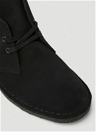 Low Heel Desert Lace Up Boots in Black