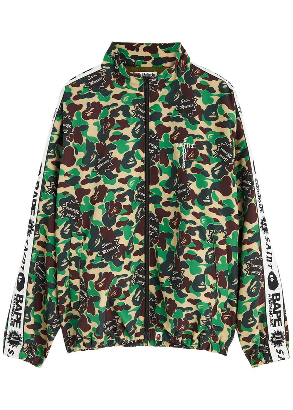 Photo: Saint Mxxxxxx X A Bathing Ape Printed Nylon Track Jacket Multicoloured 1
