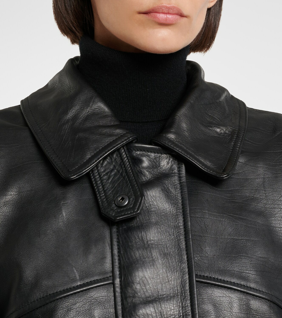 Agolde Avril oversized leather jacket