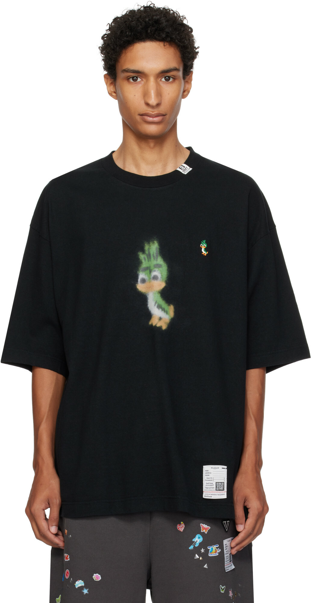 Miharayasuhiro Black 'Lo-Fi Vision' T-Shirt Maison MIHARA YASUHIRO
