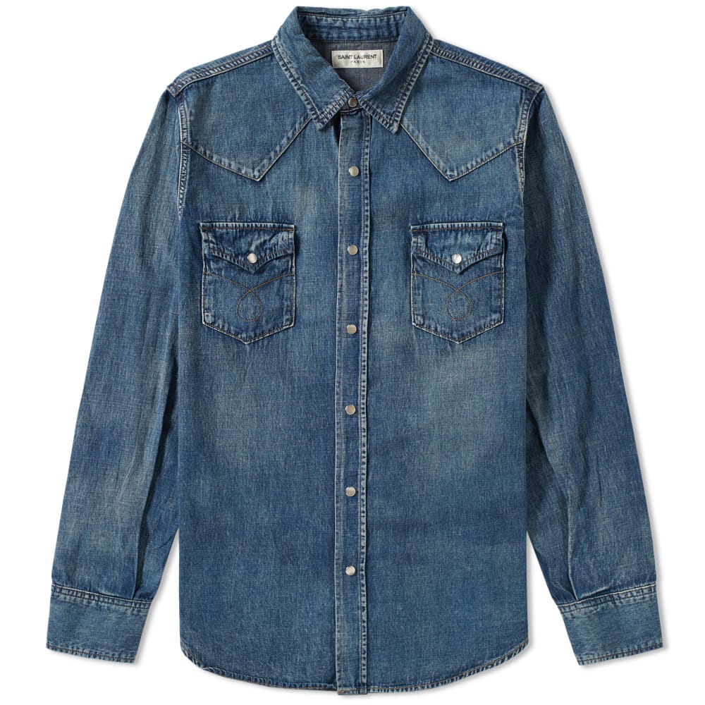 Saint Laurent Classic Denim Western Shirt Saint Laurent