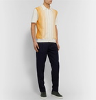 Mr P. - Striped Cotton Polo Shirt - Yellow