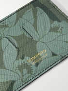 TOM FORD - Logo-Print Flower-Print Full-Grain Cardholder