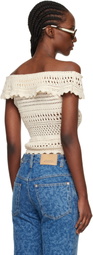 Isabel Marant Etoile Off-White Zaelle Summer Crochet Knit Top