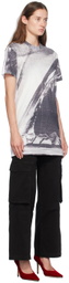 GCDS Gray & White Morso Tee Minidress