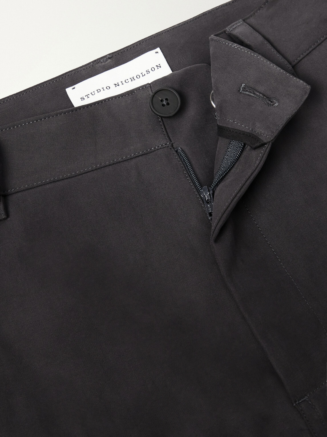 Studio Nicholson - Barrel-Leg Cotton-Twill Trousers - Gray