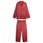 SKIMS Men's Sateen Sleep Set in Red Heart Halfdrop