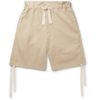 Nicholas Daley - Wide-Leg Cotton-Twill Drawstring Shorts - Neutrals