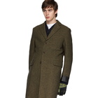 Junya Watanabe Brown and Black Tweed Melton Coat