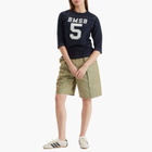 Beams Boy Women's 3/4 Sleeve Football T-Shirt in Navy 