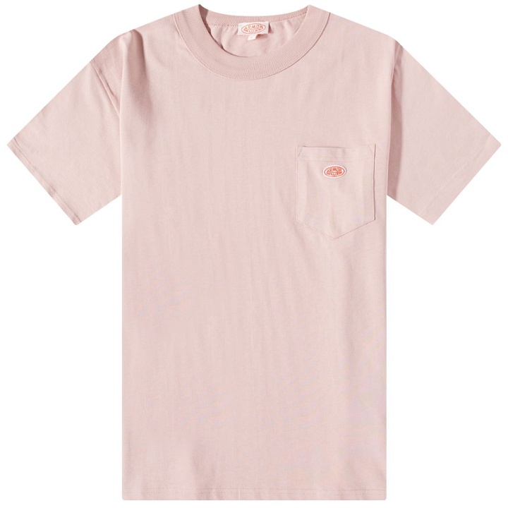 Photo: Armor-Lux Men's Logo Pocket T-Shirt in Pink
