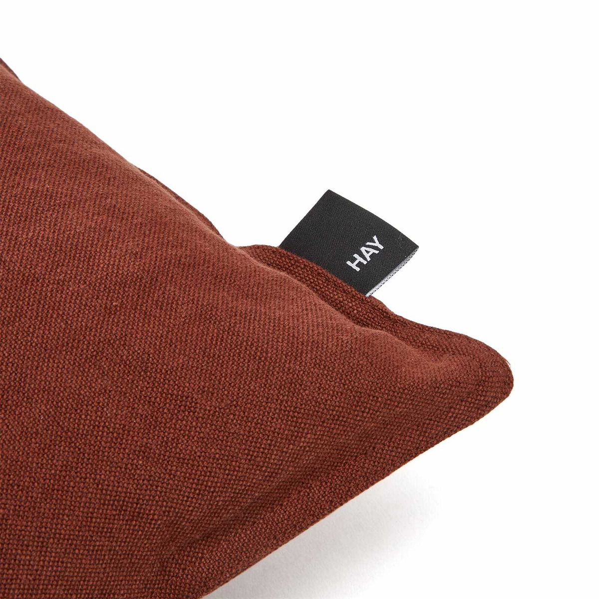 HAY Linen Cushion - 50x50cm in Iron Red 