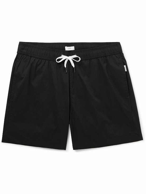 Photo: Onia - Charles Straight-Leg Mid-Length Swim Shorts - Black