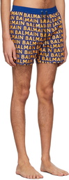 Balmain Blue Polyester Swim Shorts